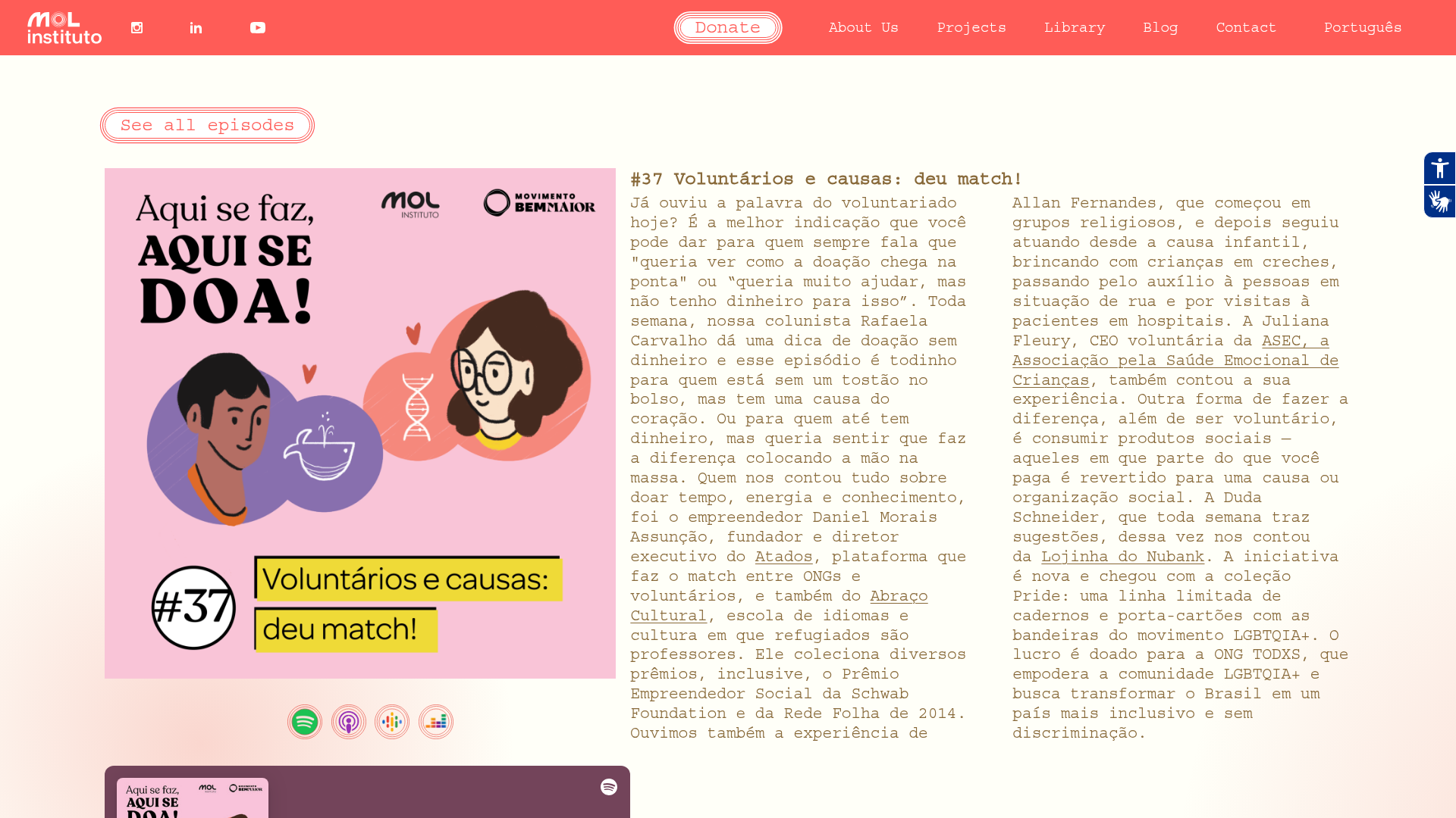 #37 Voluntários e causas: deu match!