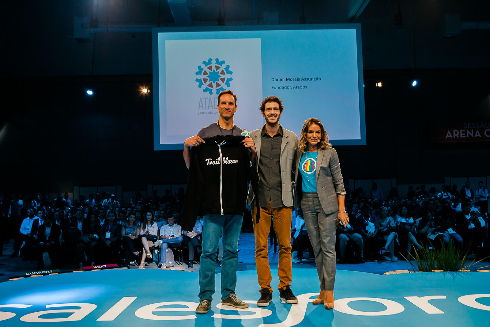 Daniel Morais Assunção em palestra na Salesforce