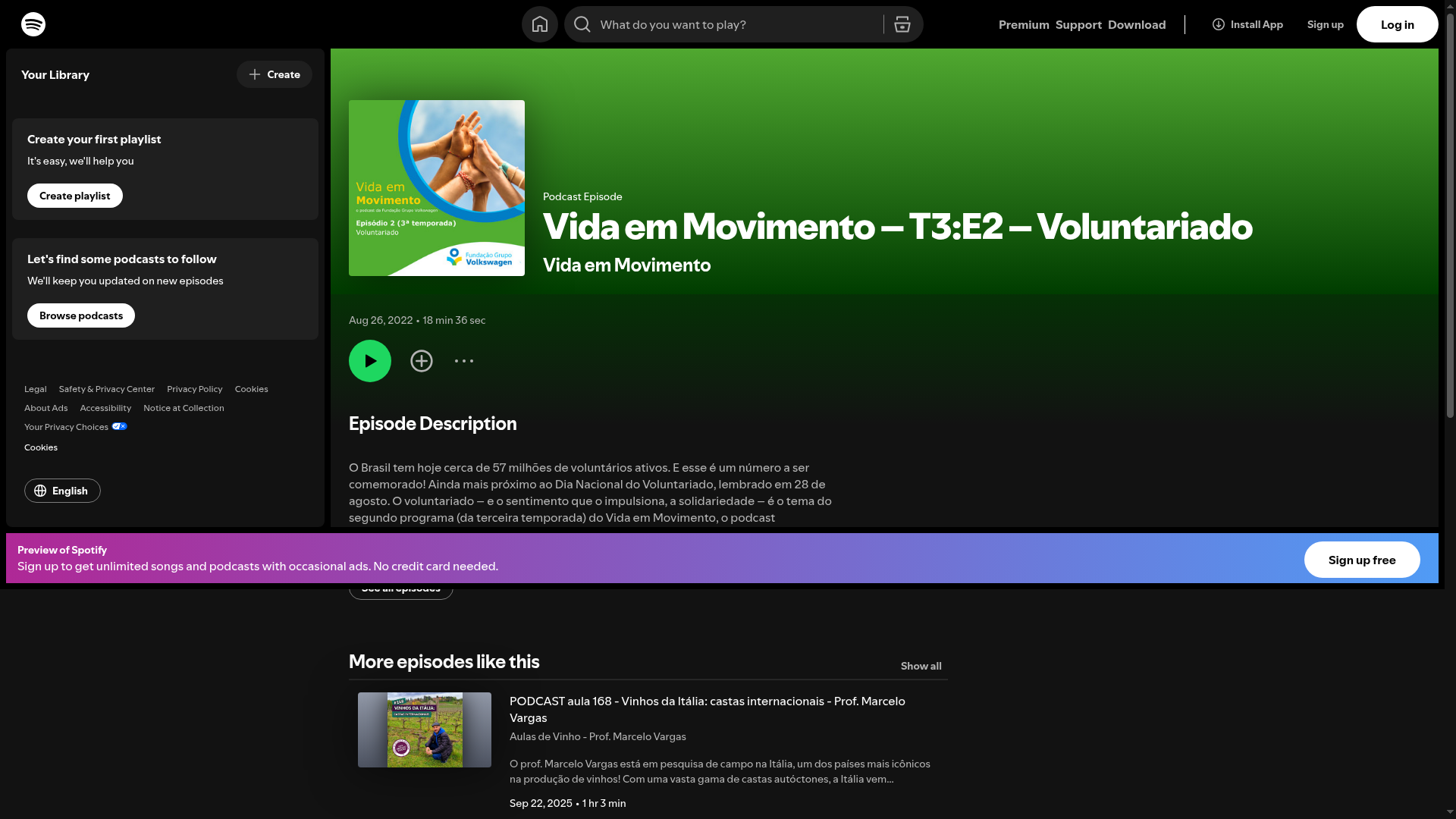 Vida em Movimento — T3:E2 — Voluntariado